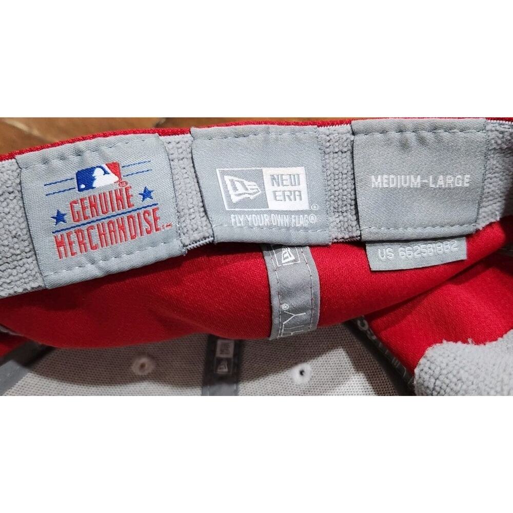 St. Louis Cardinals New Era 39THIRTY Stretch Fit Hat - Red/White Striped - Picture 4 of 4